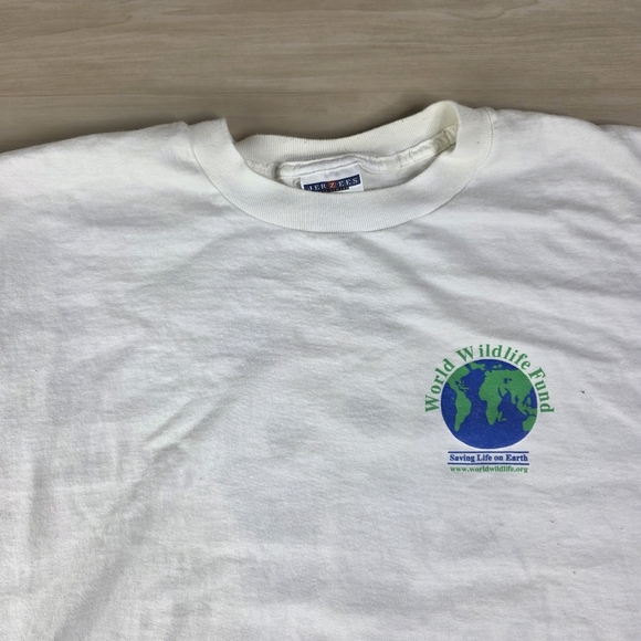 Vintage 90s World Wildlife Fund WWF Panda Shirt Single Stitch Size XL - Picture 3 of 9